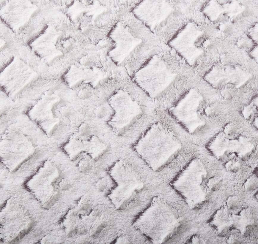  DaDa Bedding Collection DaDa Bedding Luxury Dreamy Milky White & Purple Sherpa Backside Faux Fur Throw Blanket (M3395) by DaDa Bedding Collection - 50