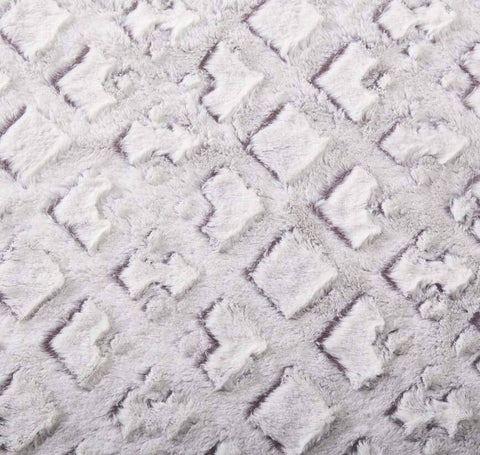 DaDa Bedding Luxury Dreamy Milky White & Purple Sherpa Backside Faux Fur Throw Blanket (M3395) - DaDa Bedding Collection