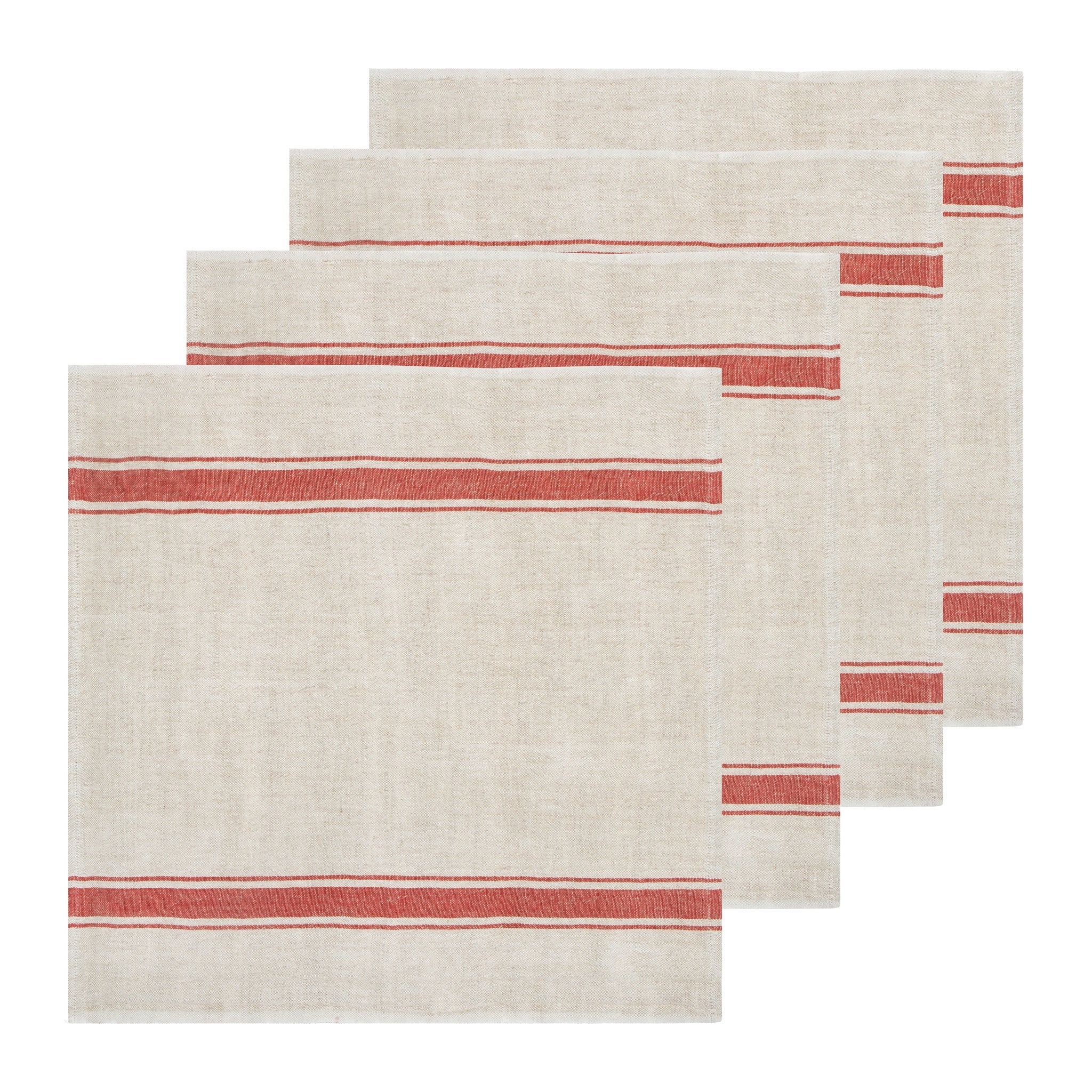  Caravan Marseille - Napkins 20x20 - Set of 4 - Black & Natural - Bonton