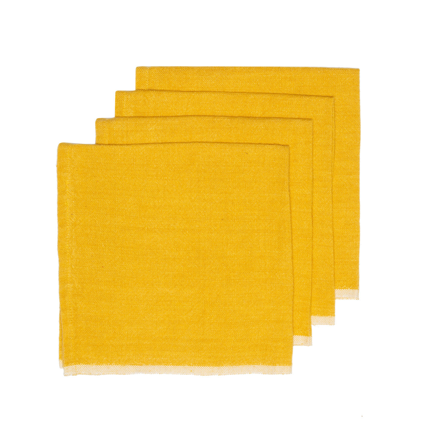  Caravan Chunky Linen Napkins, Set of 4 - Moss Green - Bonton