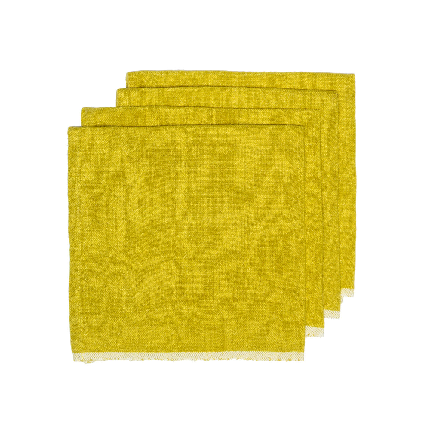  Caravan Chunky Linen Napkins, Set of 4 - Moss Green - Bonton