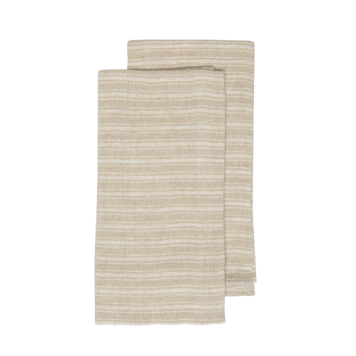  Caravan Boat Stripe Towels, Set of 2 - White & Blue - Bonton