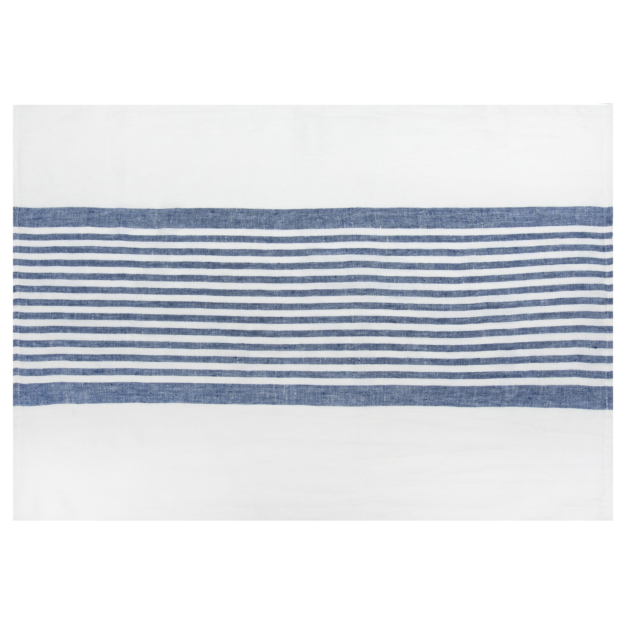  Caravan Brittany White Tea Towels 20x30 - Set of 2 - White & Blue - Bonton