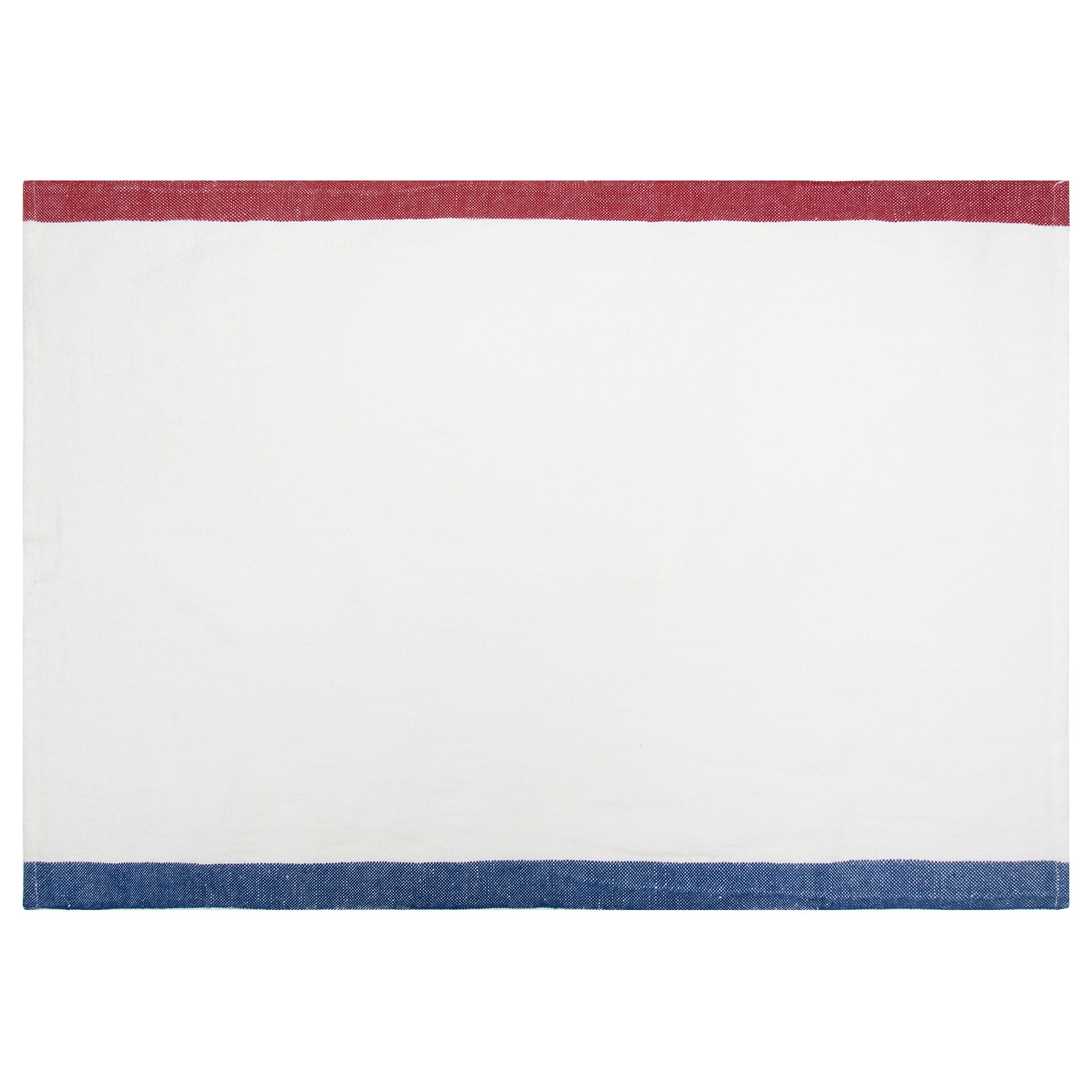 Caravan Paris White - Tea Towels 20x30 - Set of 2 - Blue & Red - Bonton