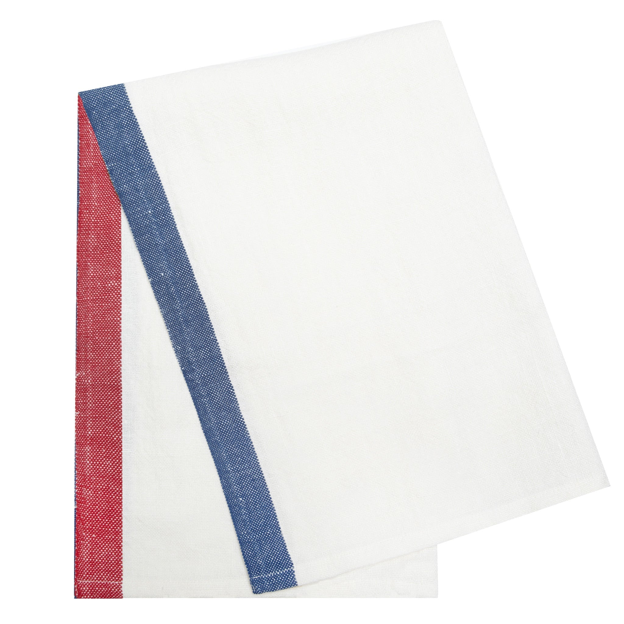  Caravan Paris White - Tea Towels 20x30 - Set of 2 - Blue & Red - Bonton