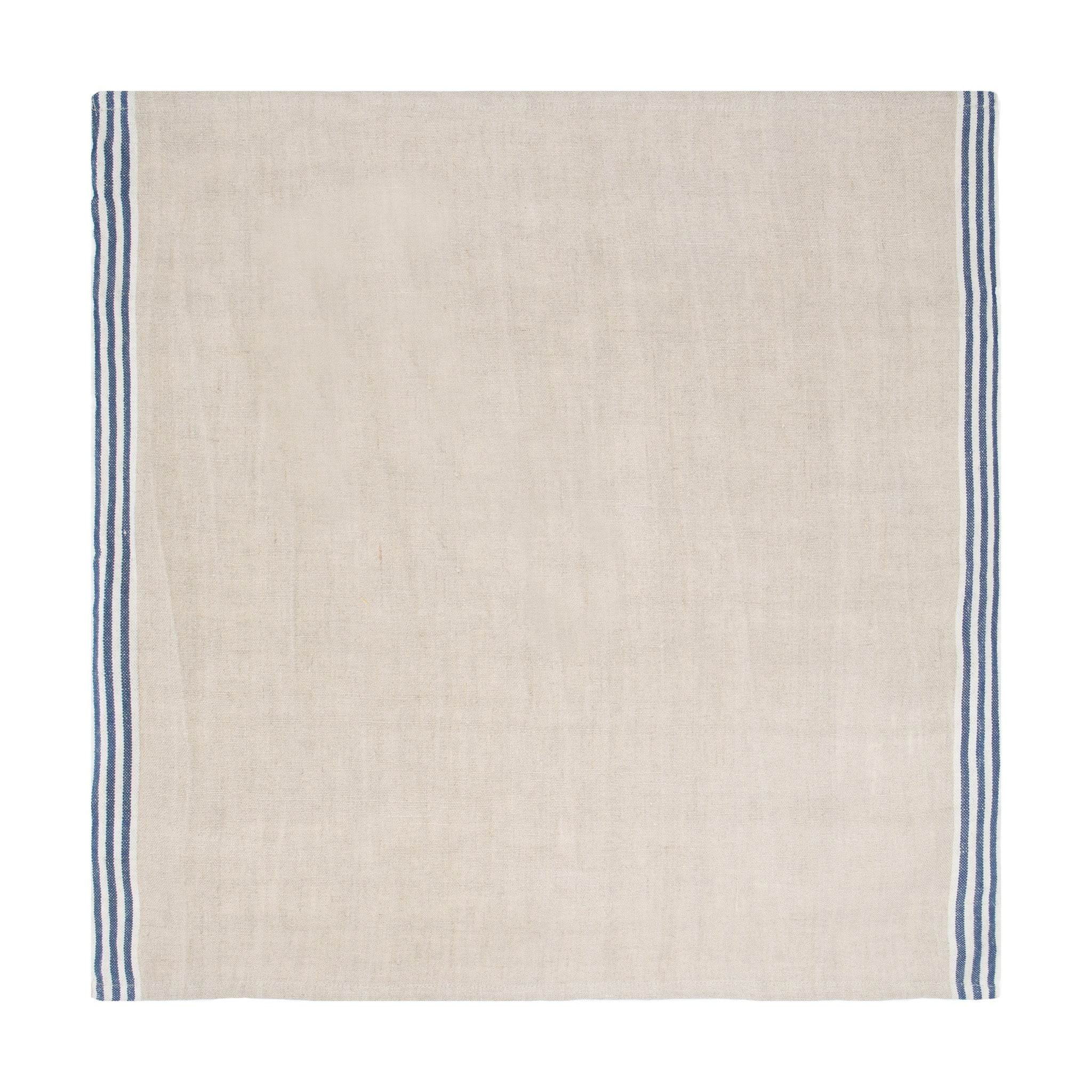  Caravan Alsace Natural Napkins 20x20 - Set of 4 - Natural & Blue - Bonton