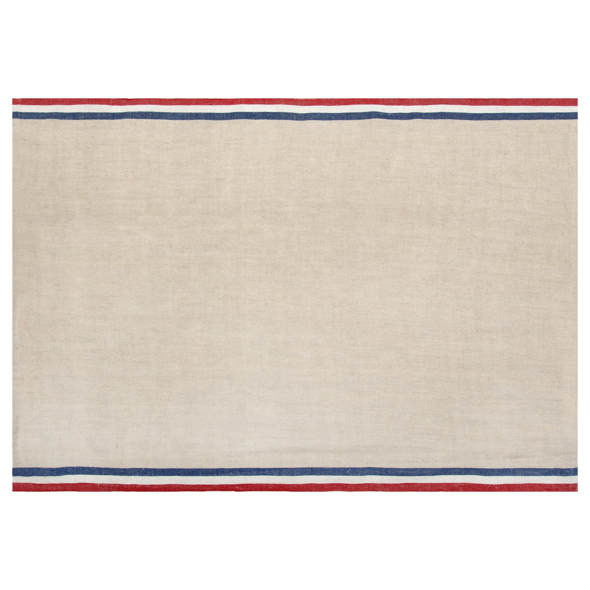  Caravan Normandy Natural - Tea Towels 20x30 - Set of 2 - Mustard/Natural/Blue Stripes - Bonton