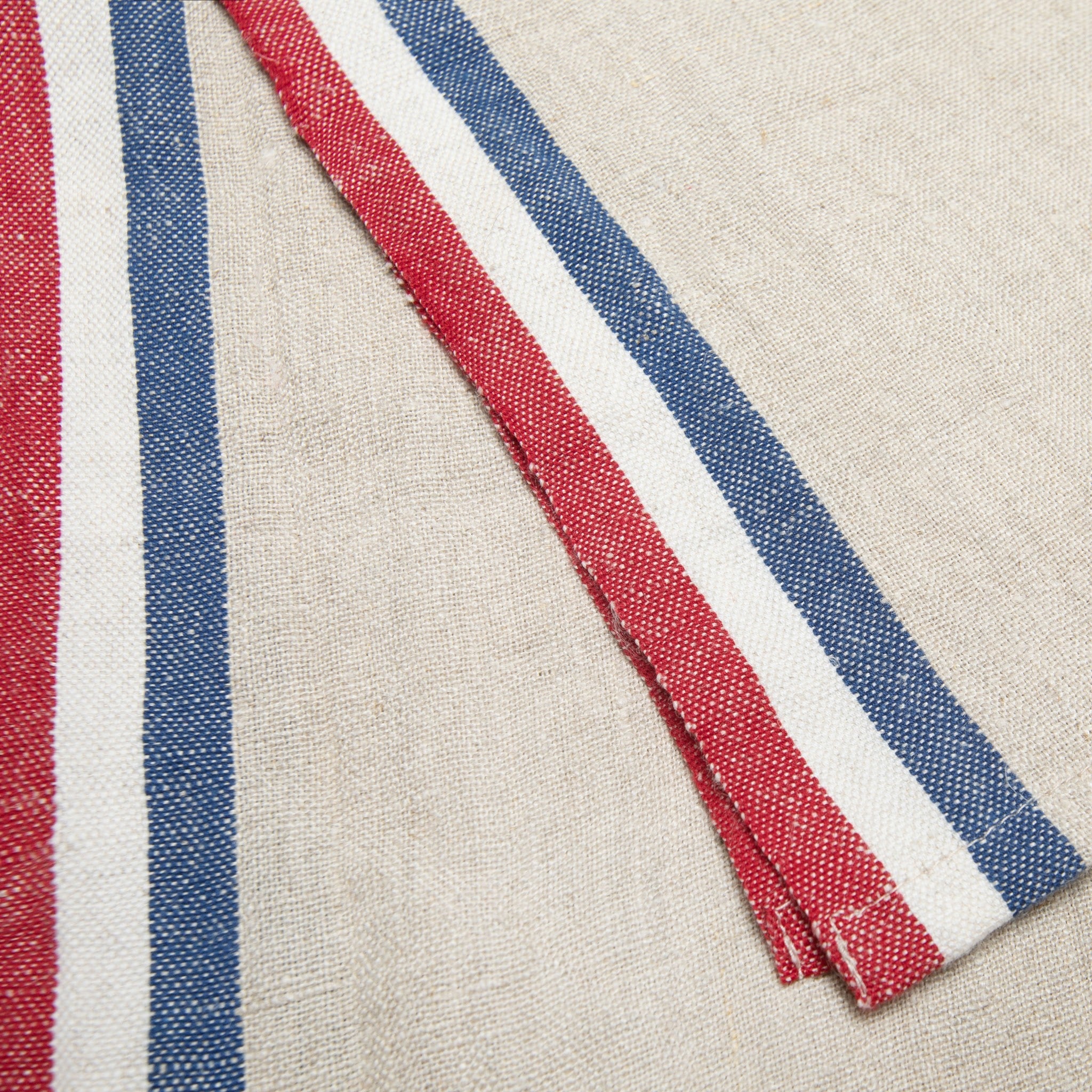  Caravan Normandy Natural - Tea Towels 20x30 - Set of 2 - Mustard/Natural/Blue Stripes - Bonton