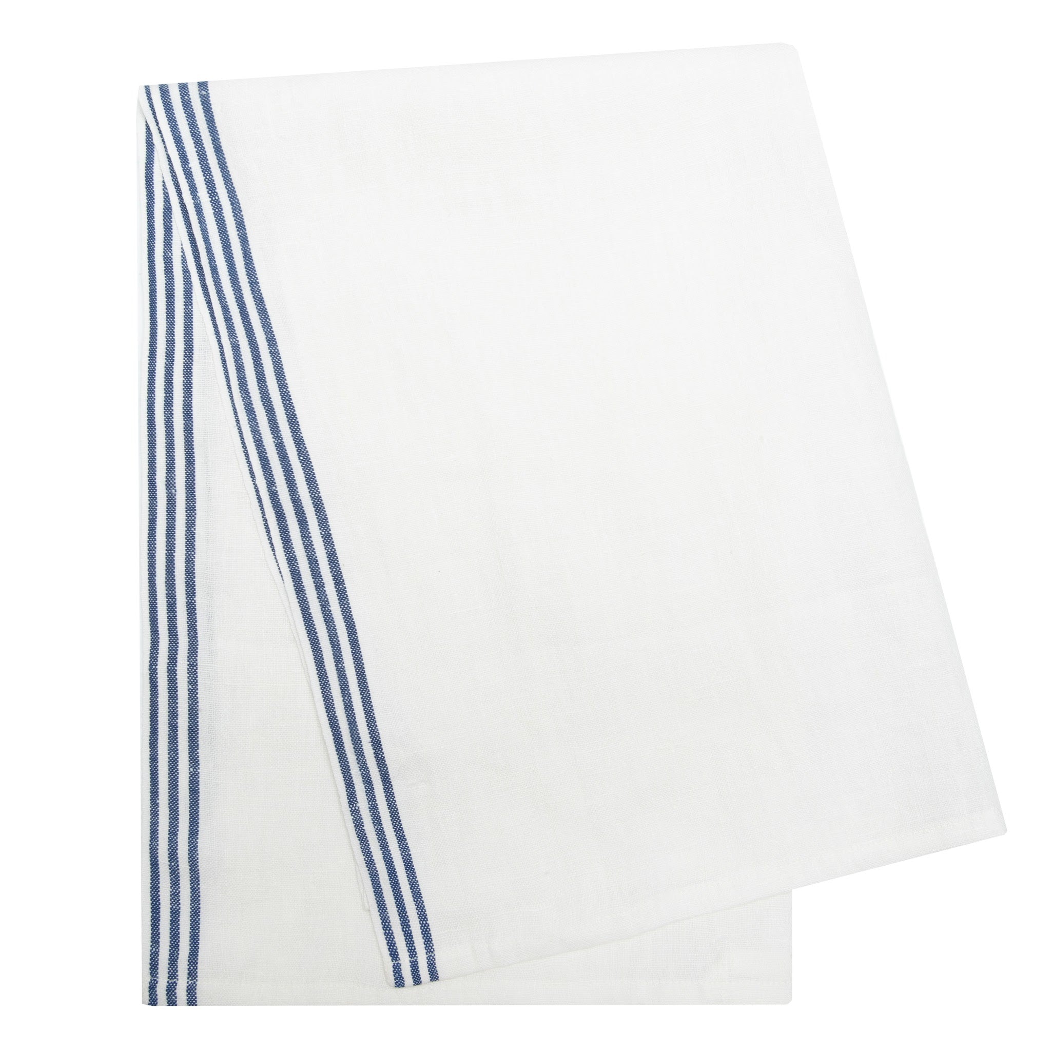  Caravan Alsace White Tea Towels 20x30 - Set of 2 - White & Blue - Bonton