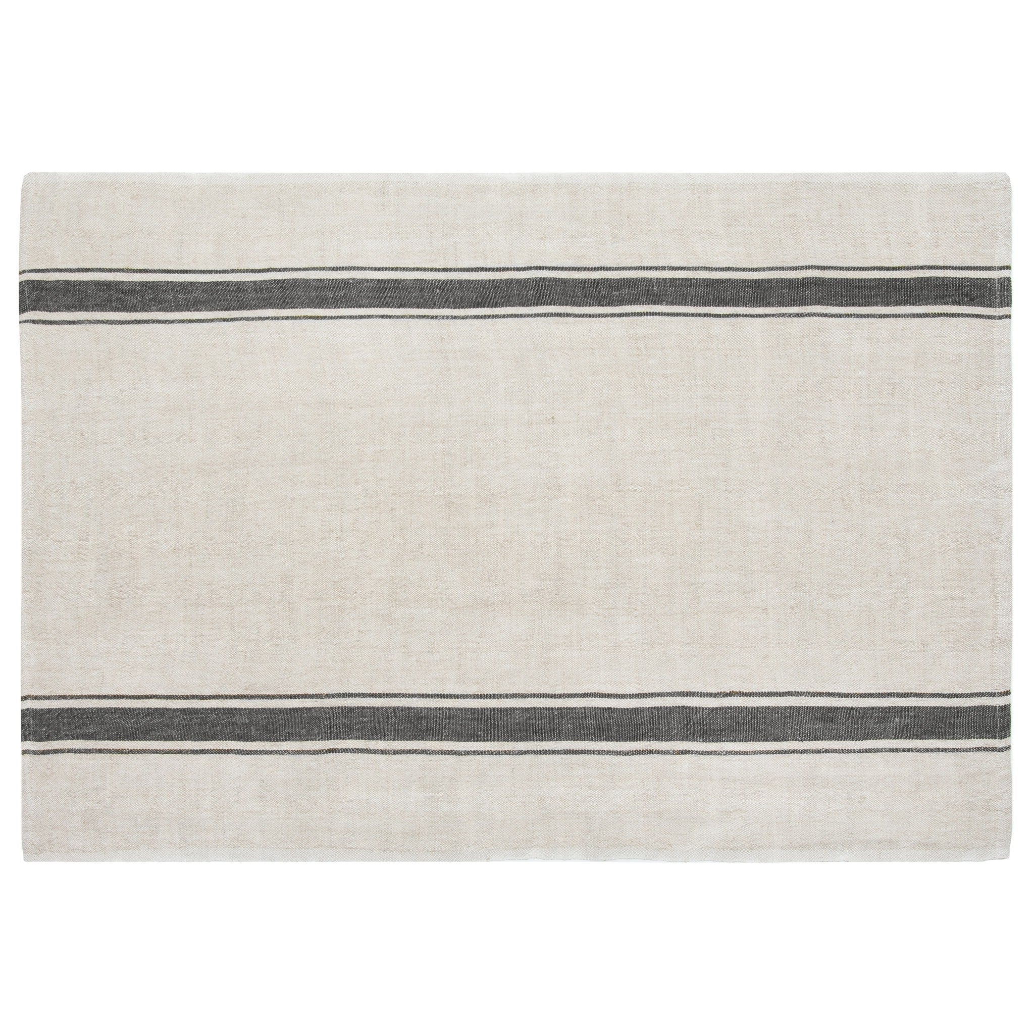 Caravan Marseille - Tea Towels 20x30 - Set of 2 - Black & Natural - Bonton