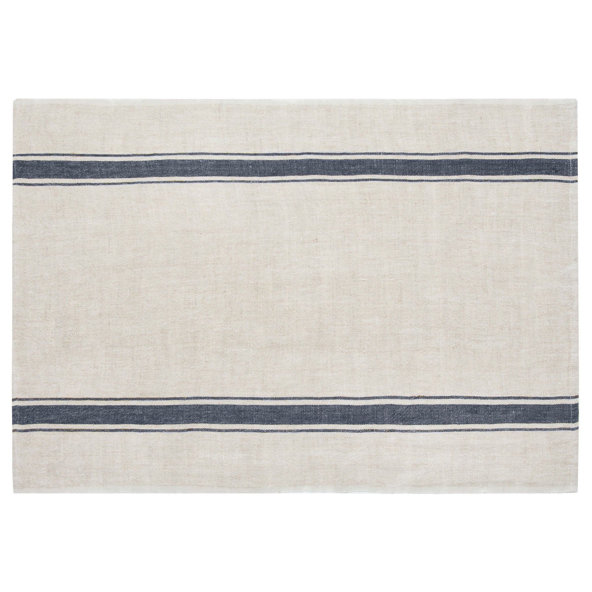  Caravan Marseille - Tea Towels 20x30 - Set of 2 - Black & Natural - Bonton