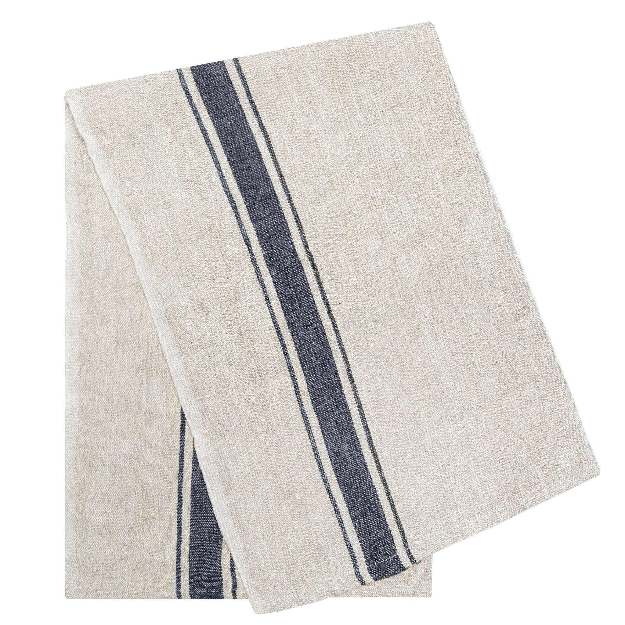  Caravan Marseille - Tea Towels 20x30 - Set of 2 - Black & Natural - Bonton