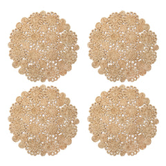 Daisy Jute 15" Round Placemat - Set of 4