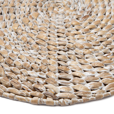 Everyday White Wash Round Placemat 38cm - Set of 4