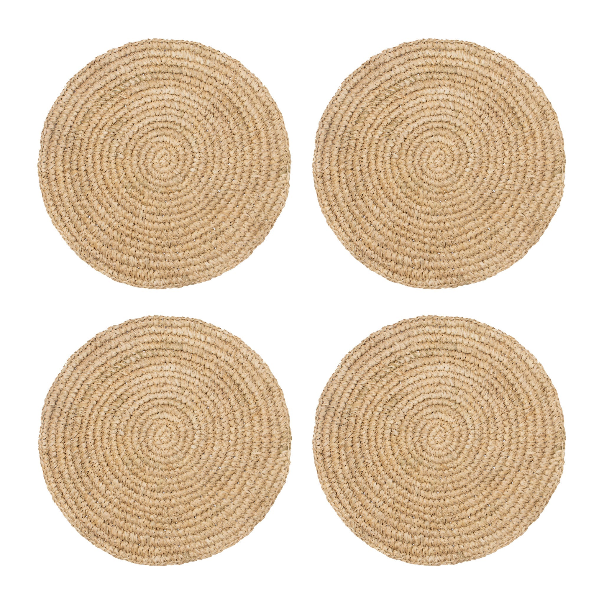  Caravan Classic Round Natural Placemat 38cm - Set of 4 - Default Title - Bonton