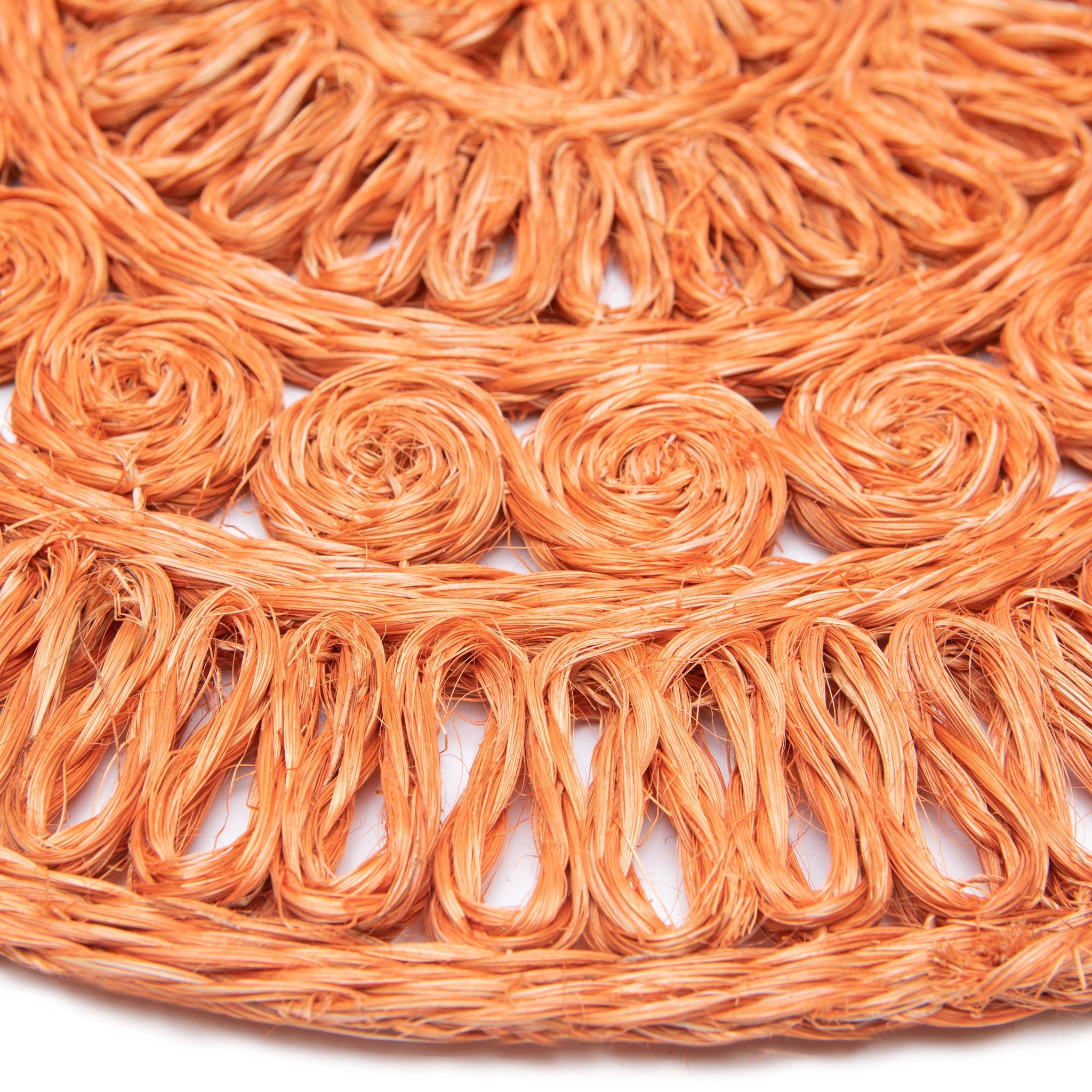  Caravan Circolo Abaca Round Placemat - Set of 4 - Aqua - Bonton