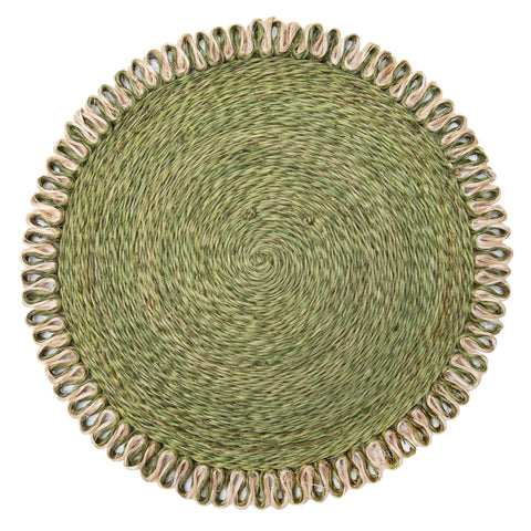 Loopy Abaca 15" Round Placemat - Set of 4