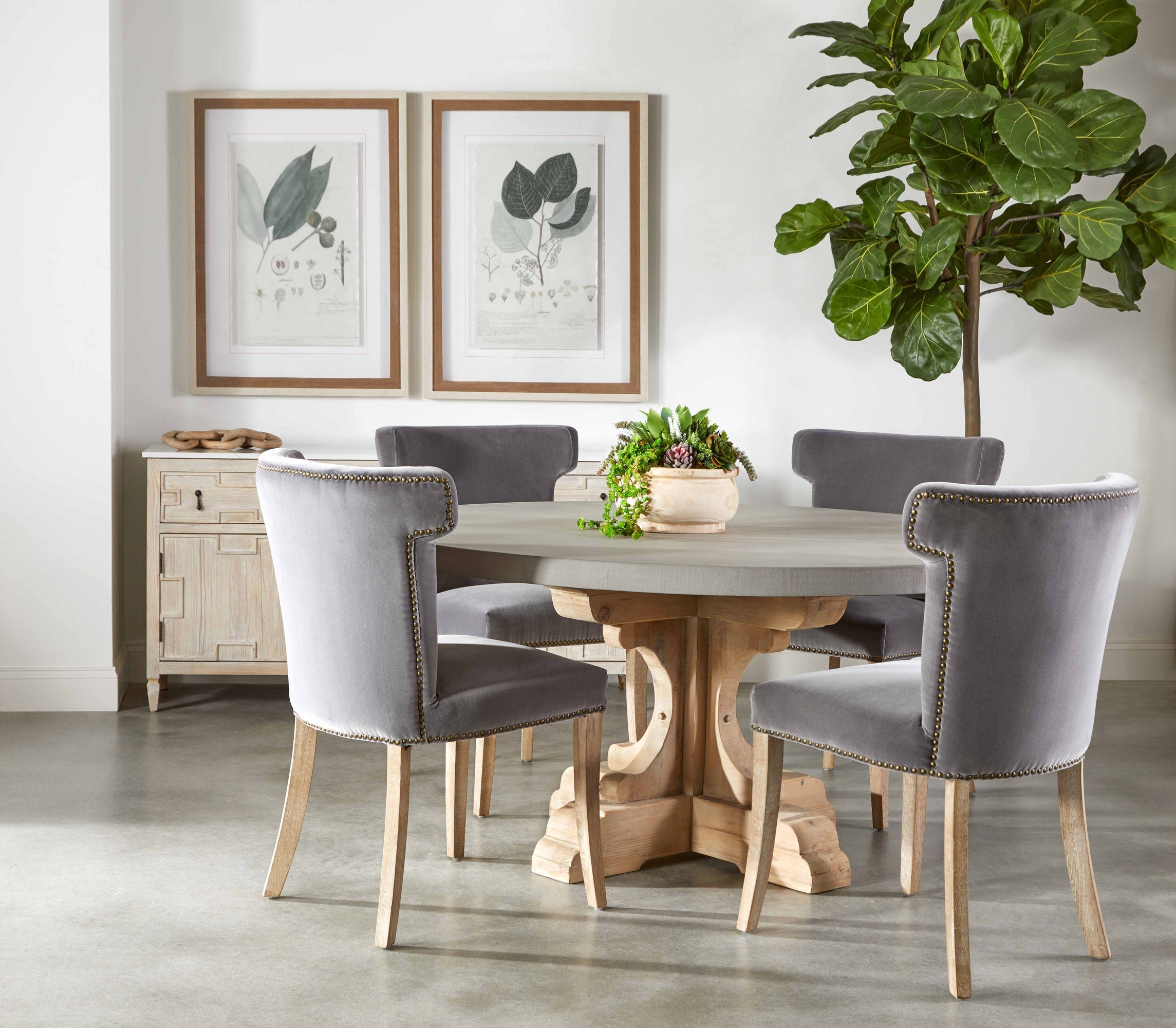  Essentials For Living Celina Dining Chair - Dark Dove - Bonton