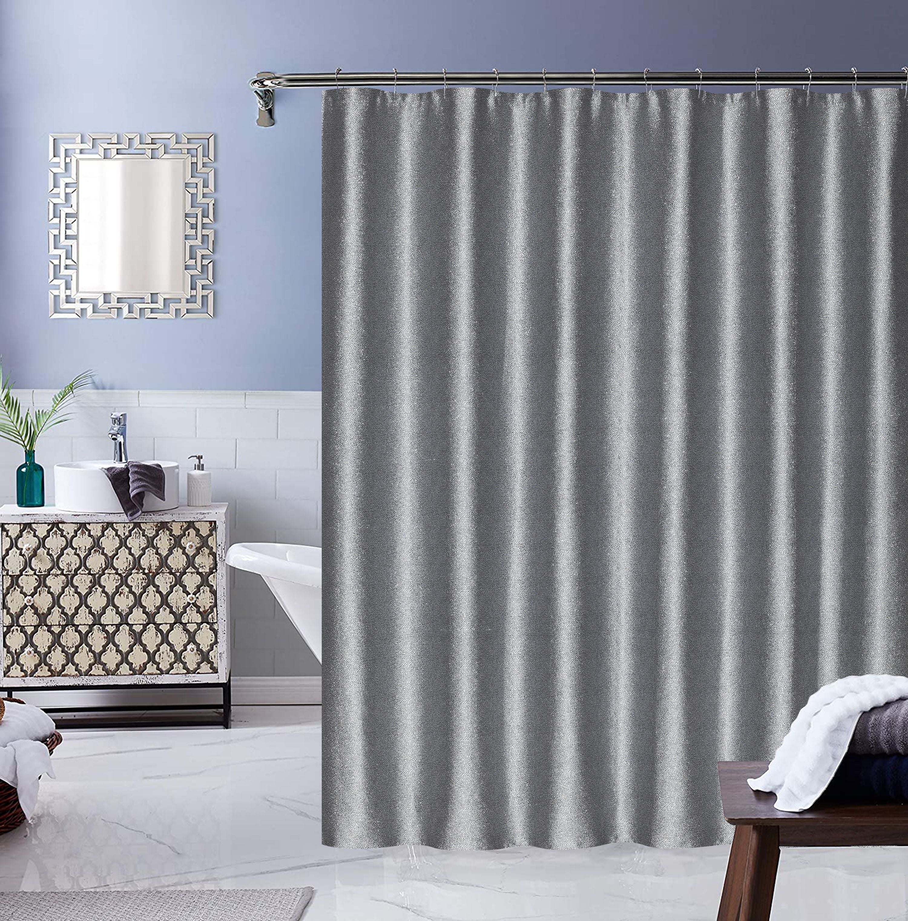  Dainty Home Little Rock Shower Curtain - Spa - Bonton