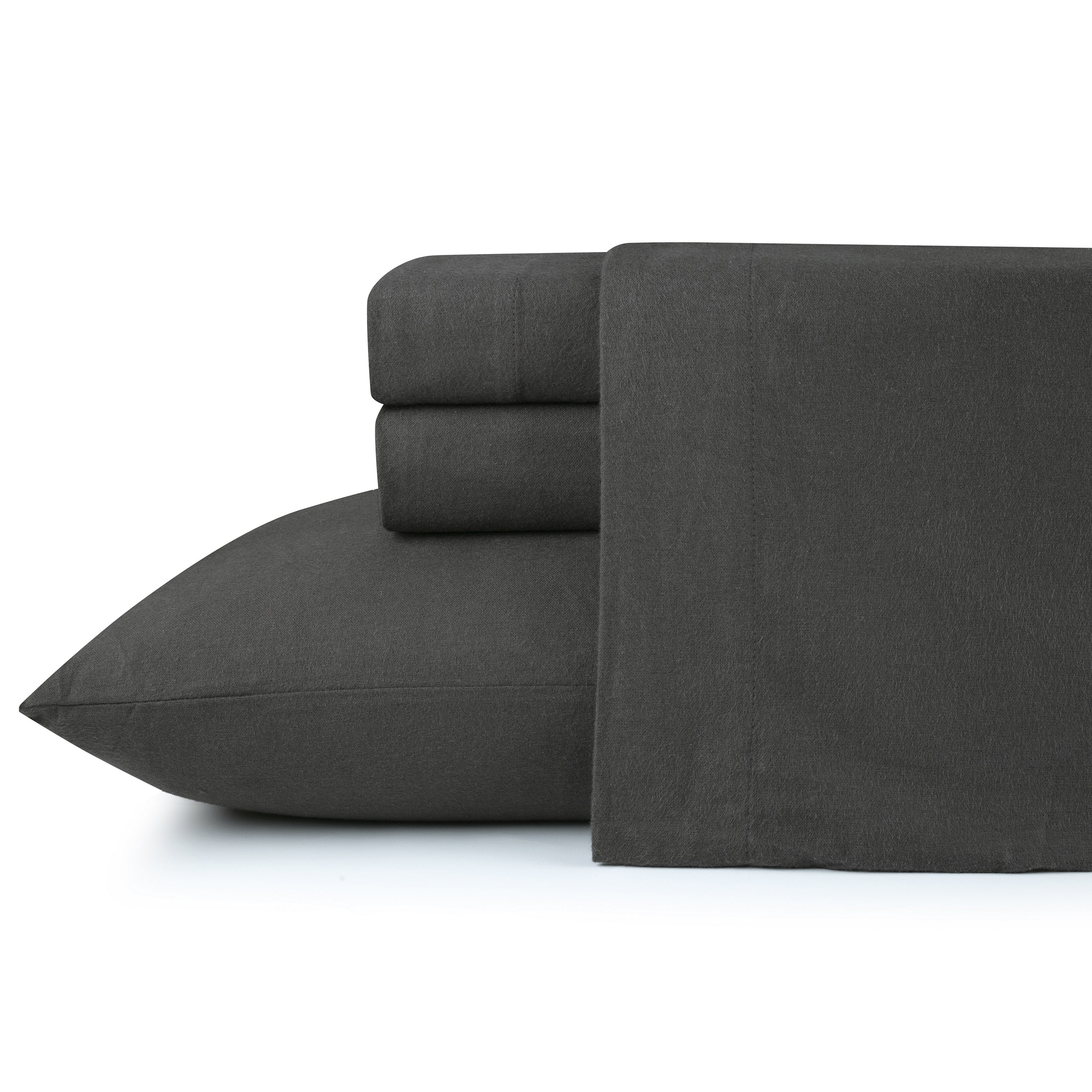  Kathy Ireland Home Kathy Ireland 100% Turkish Cotton Solid Flannel Sheet Set - Twin - Bonton