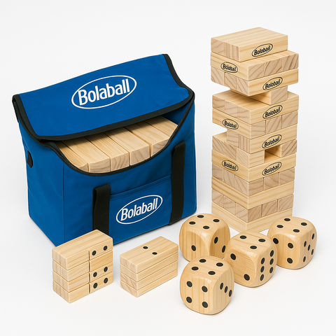 Triple Thrills Extravaganza: Giant Dice, Dominoes, and Tumbling Blocks Galore