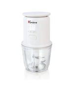 Cordless/Rechargeable Chopper with Scale and Two Glass Bowls White