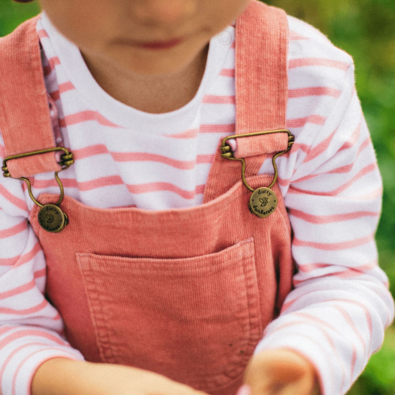  Dotty Dungarees Classic Breton Stripe Top - Nordic Blue - Bonton