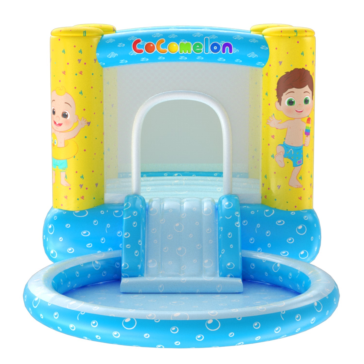  HobbyTron CoComelon Jump N' Slide Bouncer House W Pool (Includes Electric Air Pump) - Default Title - Bonton