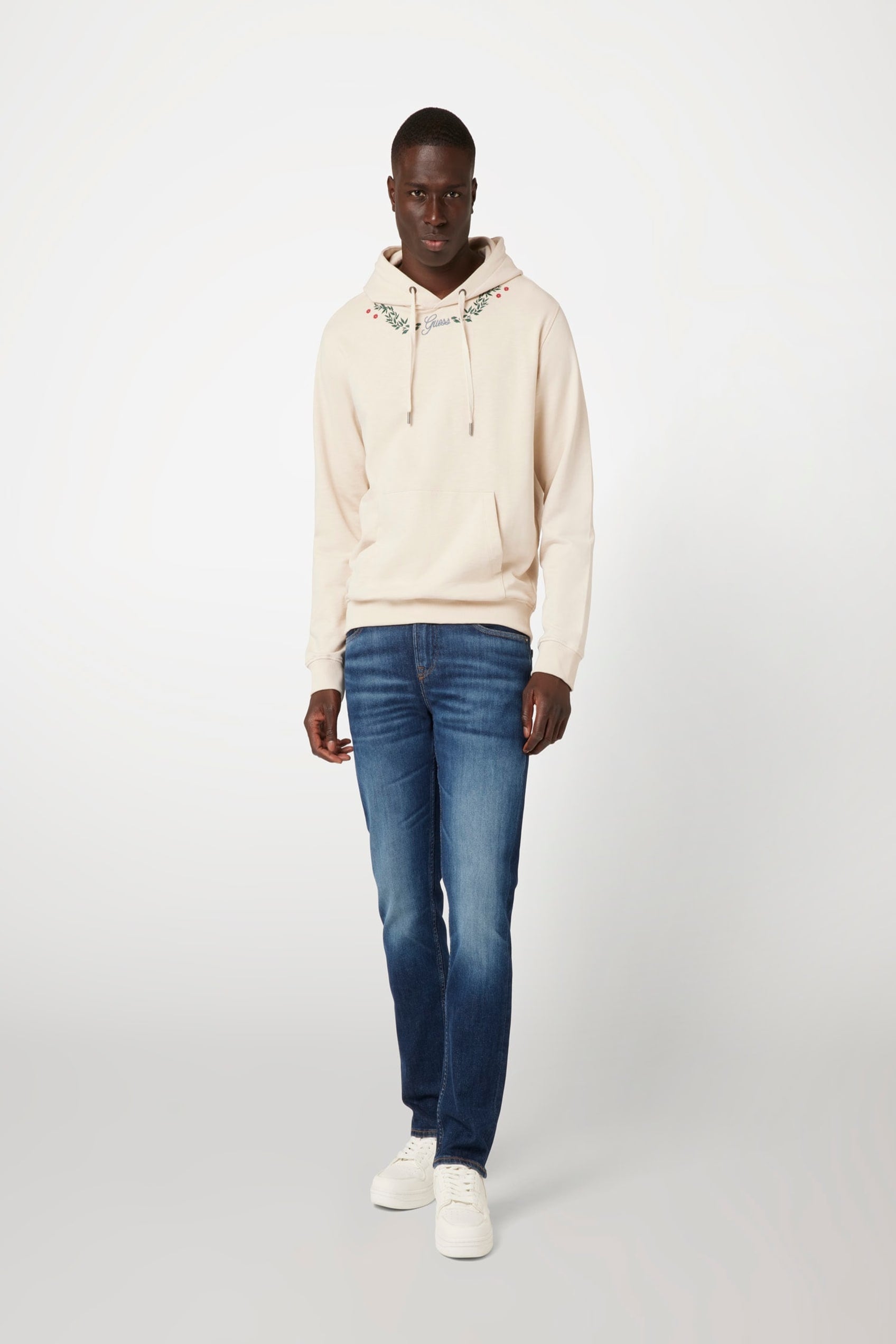  Guess Mini Flowers Hoodie - Quicksand - Bonton