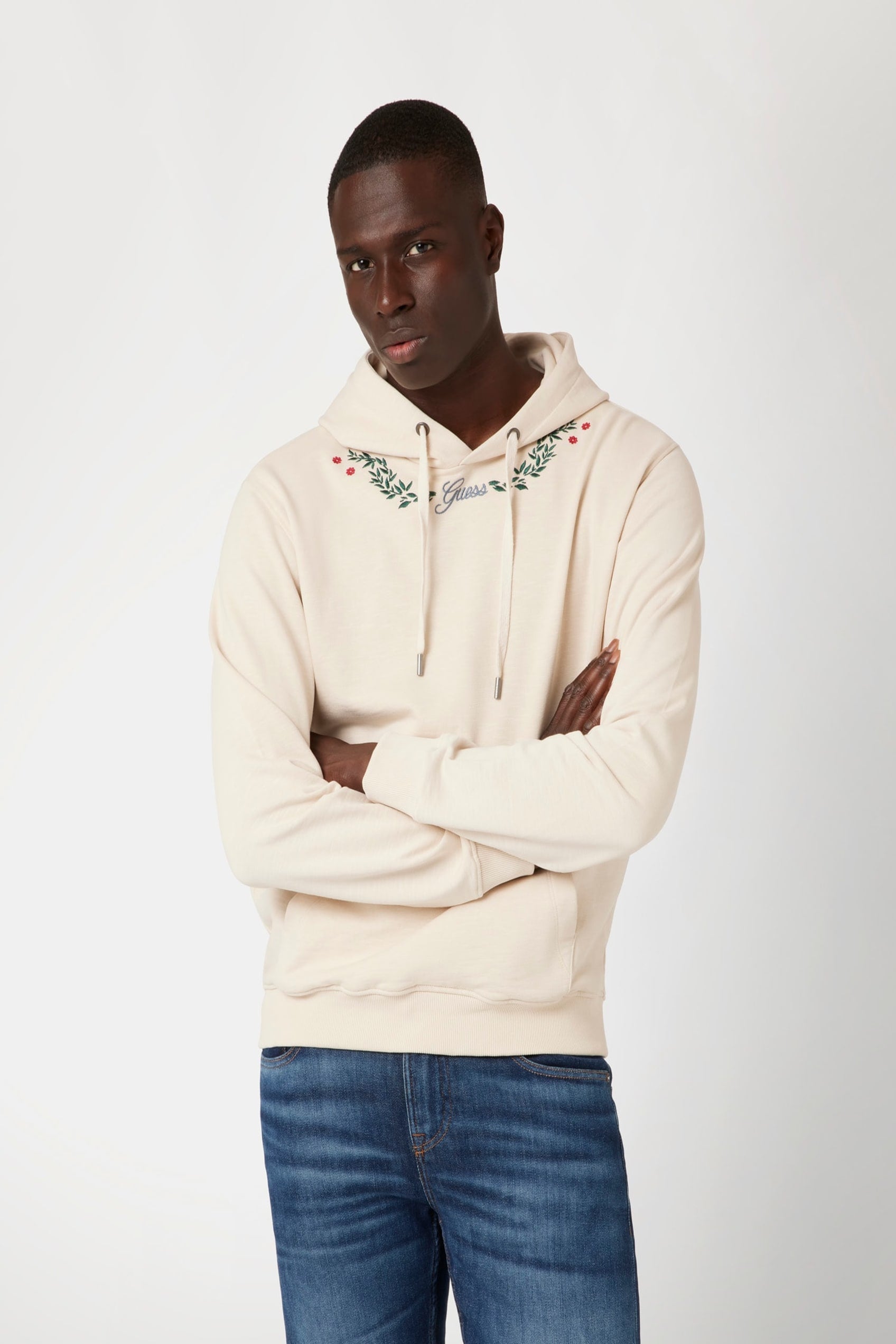  Guess Mini Flowers Hoodie - Quicksand - Bonton