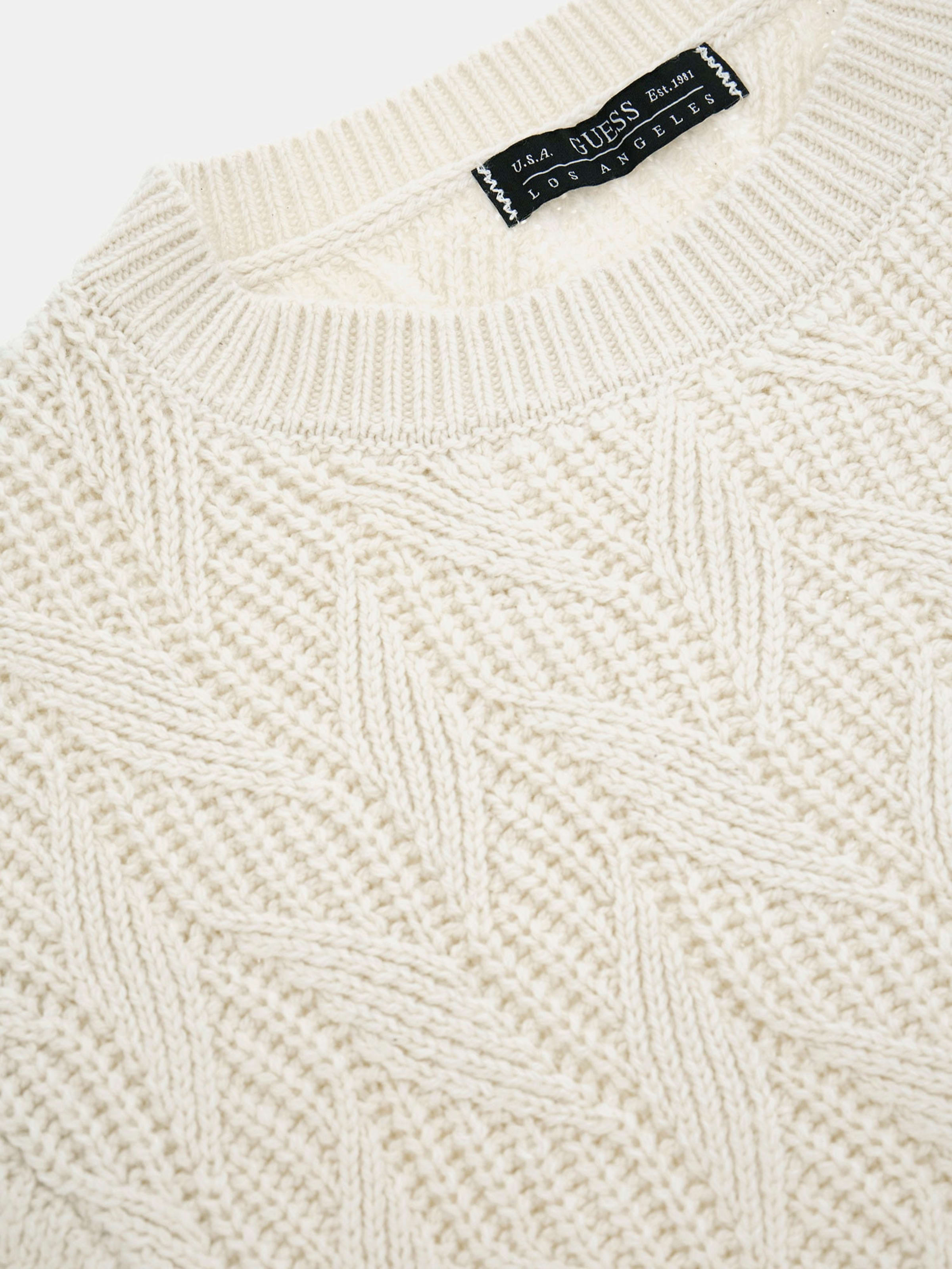  Guess Evander Cable Sweater - Quicksand - Bonton