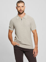 Kyle Checkered Zip Short Sleeve Polo