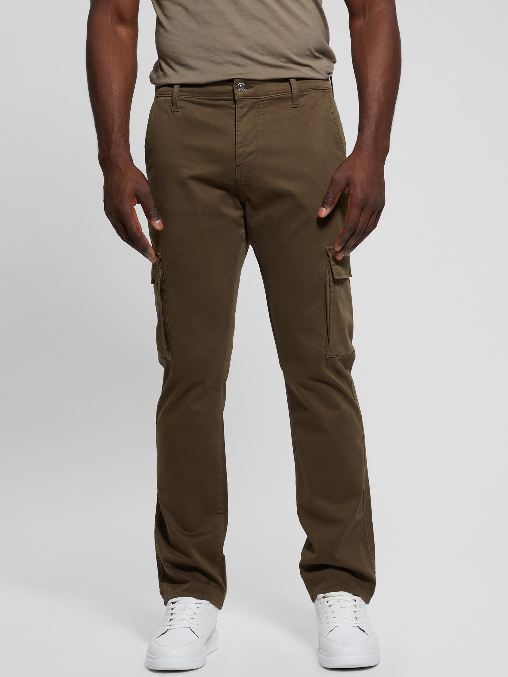  Guess Sateen Coated Cargo Pants - Walnut Shell - Bonton