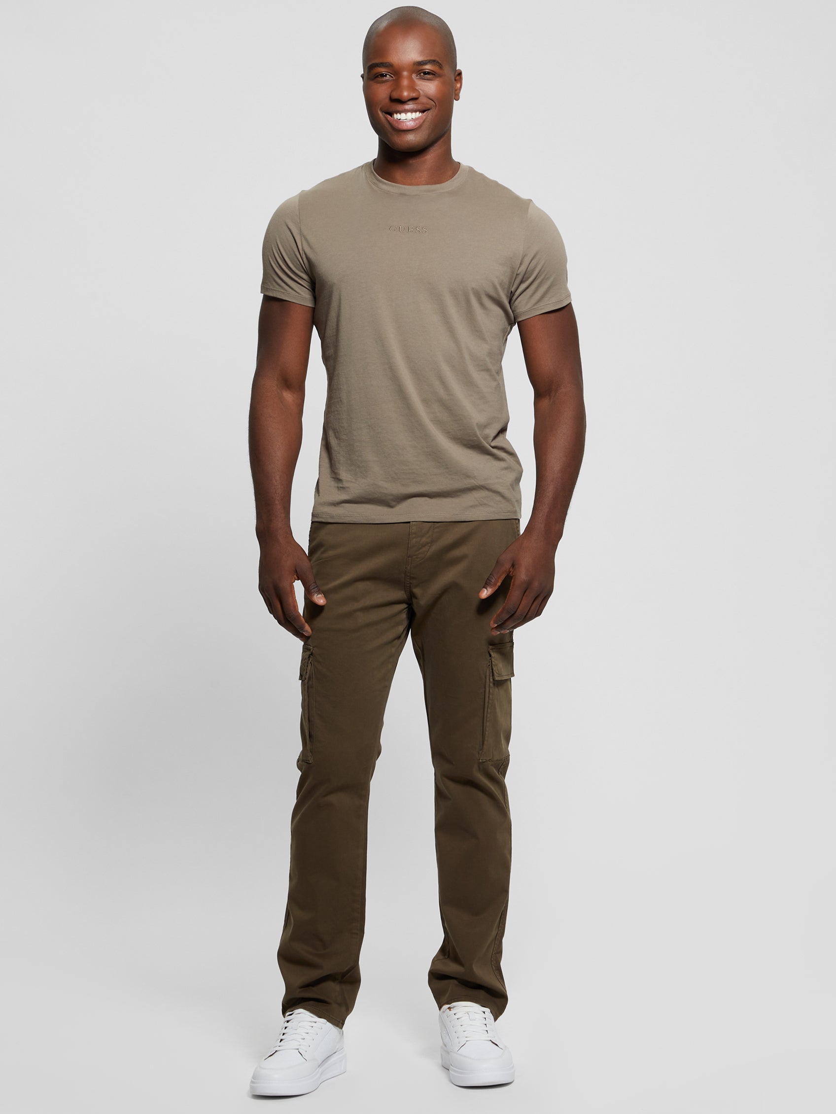  Guess Sateen Coated Cargo Pants - Walnut Shell - Bonton