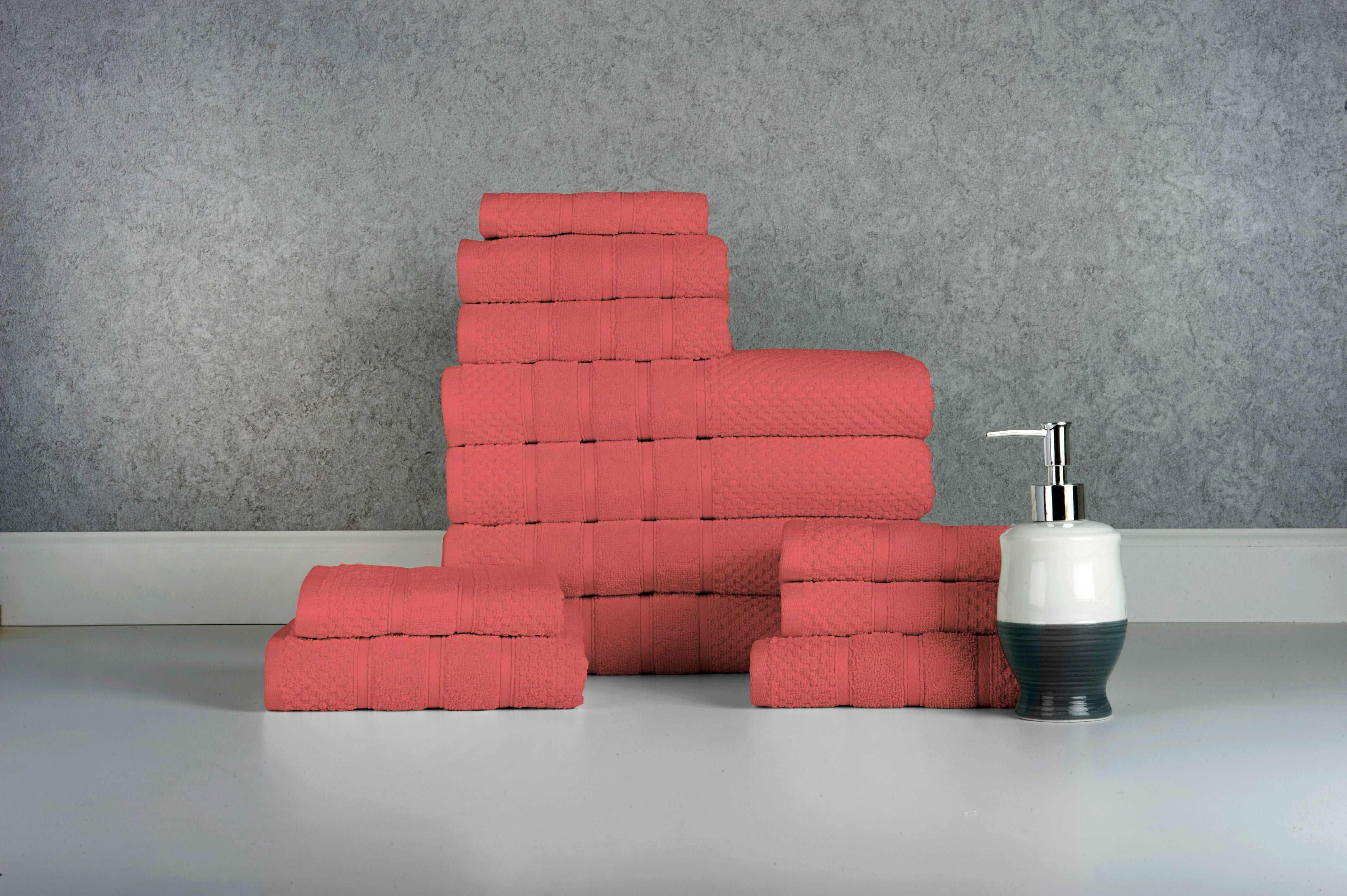  Bibb Home Bibb Home 12 Piece Egyptian Cotton Towel Set. - Popcorn White - Bonton