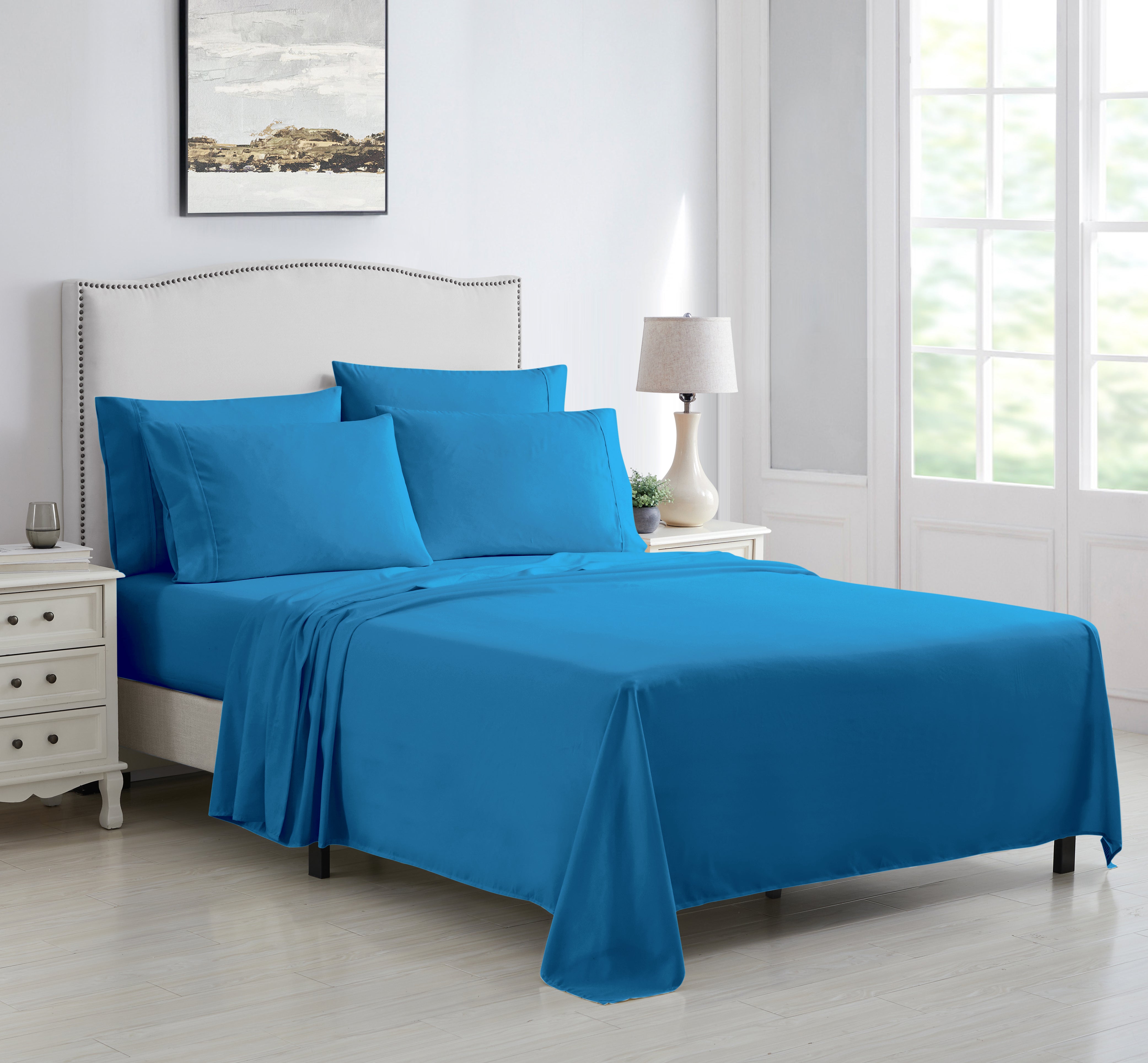  Kathy Ireland Home Kathy Ireland 6 Piece Brushed Microfiber Sheet Set - Full - Bonton