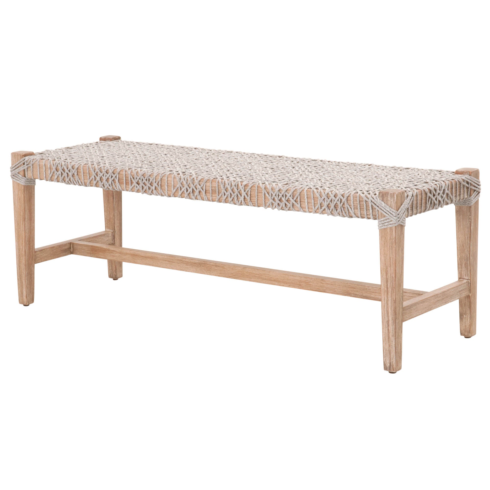  Essentials For Living Costa Bench - Taupe White - Bonton