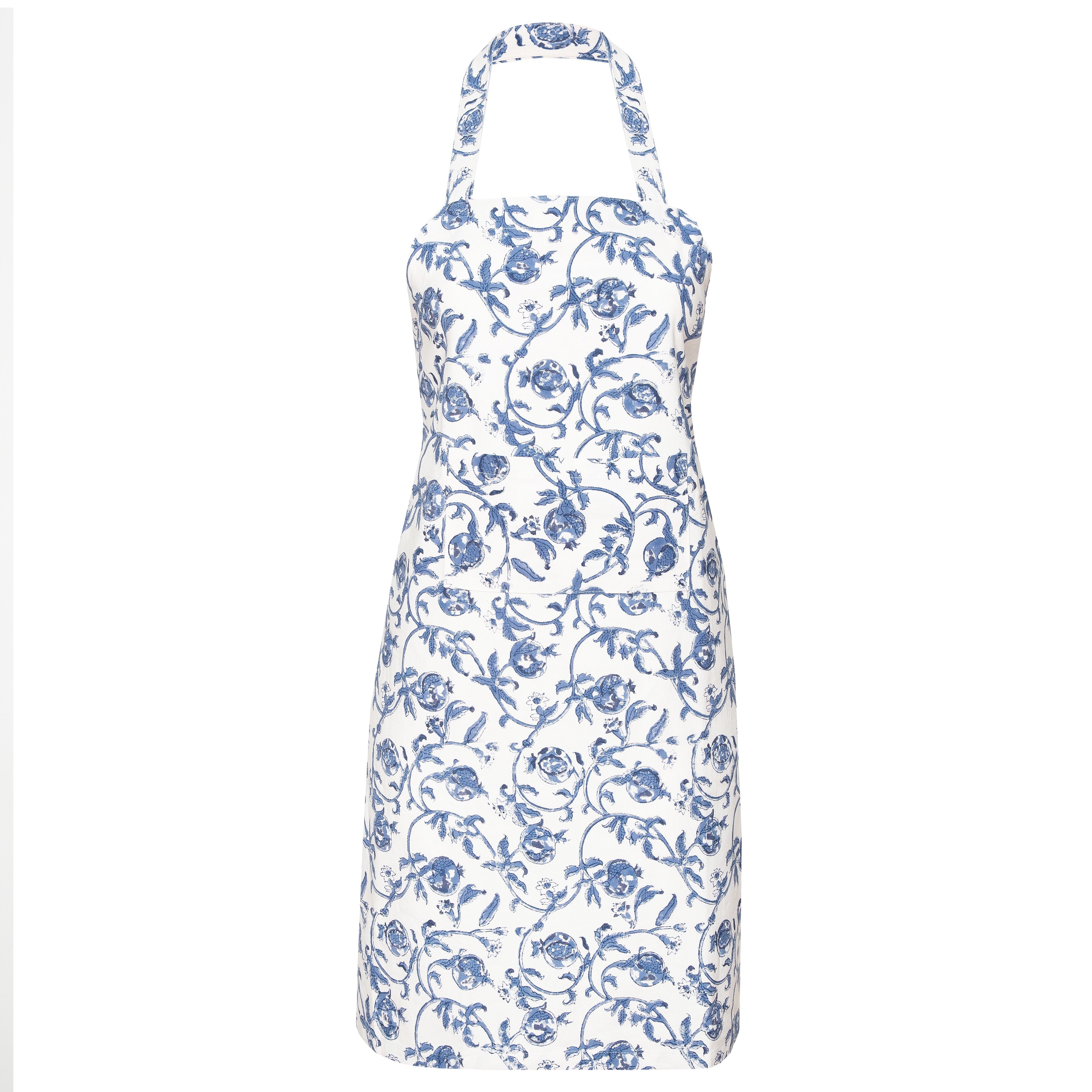  Couleur Nature Cornflower Blue Apron - Blue - Bonton