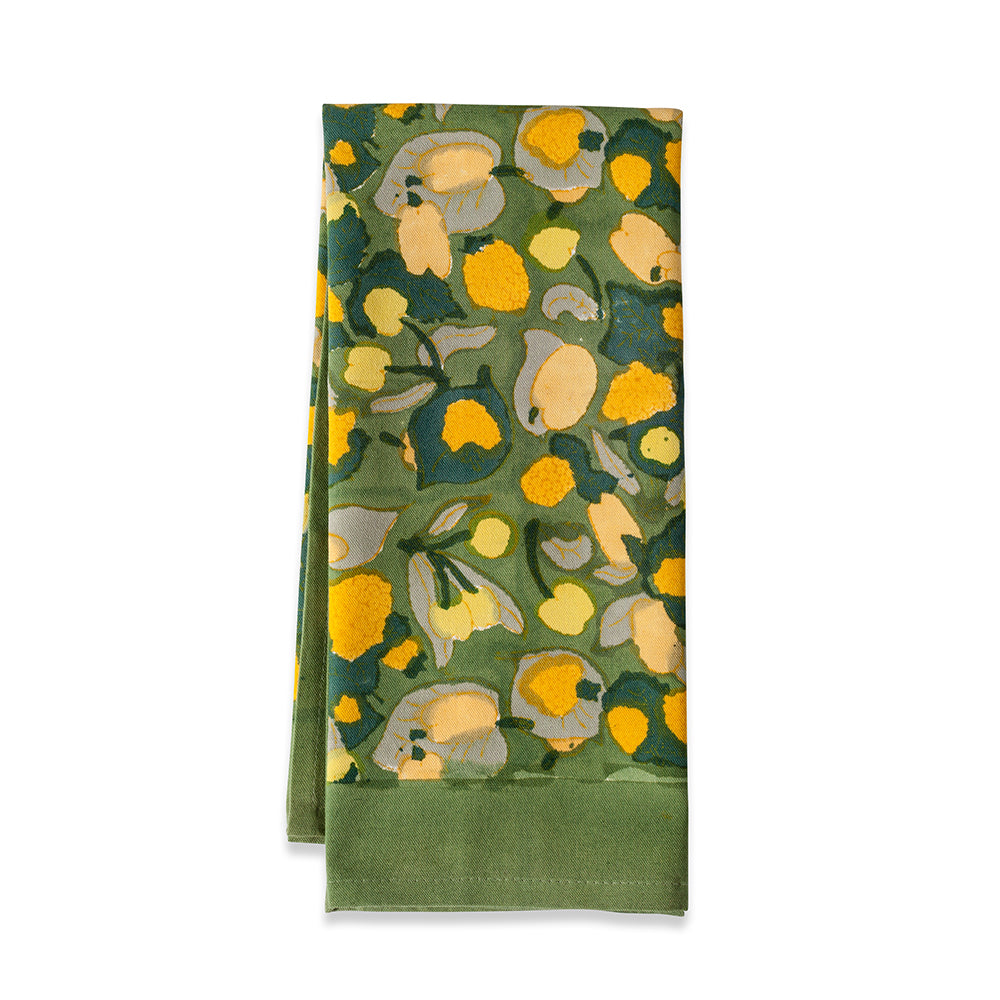  Couleur Nature Fruit Yellow/Green Tea Towels Set of 3 - Yellow/Green - Bonton