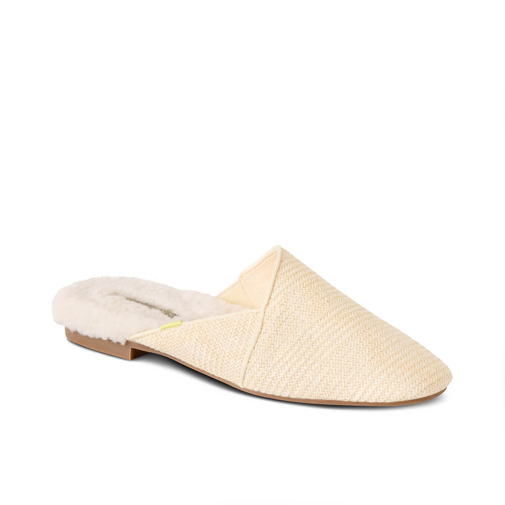  Luvons Devon Luxe Memory Foam Slippers - Raffia Cream - Bonton