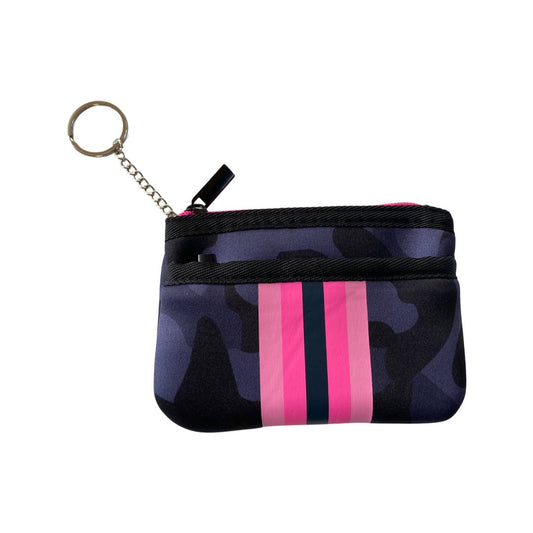 The Lexie Keychain Wallet Navy Camo