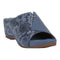 Women's Dacia Blue Snake-Skin Wedge Sandals