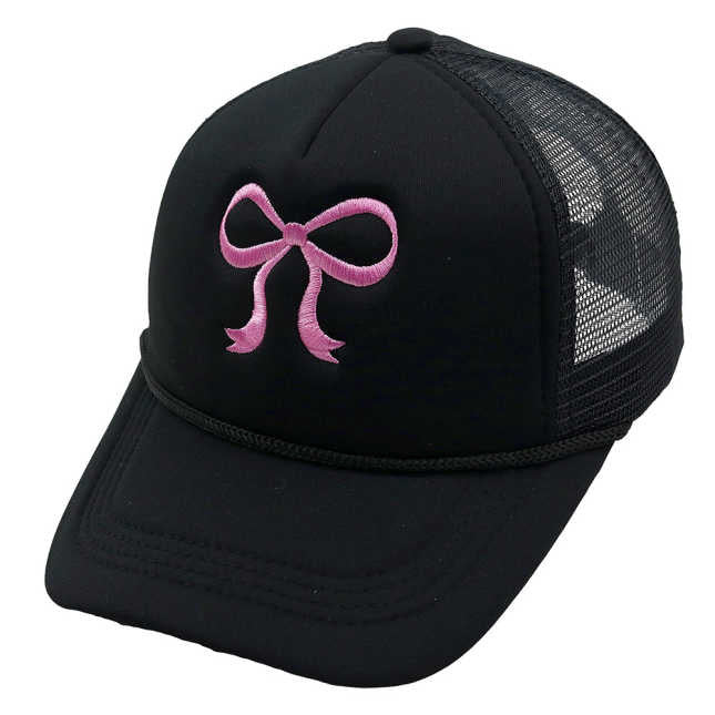  Lemonbella Bow-Tastic Trucker Hat Jet Black - Default Title - Bonton