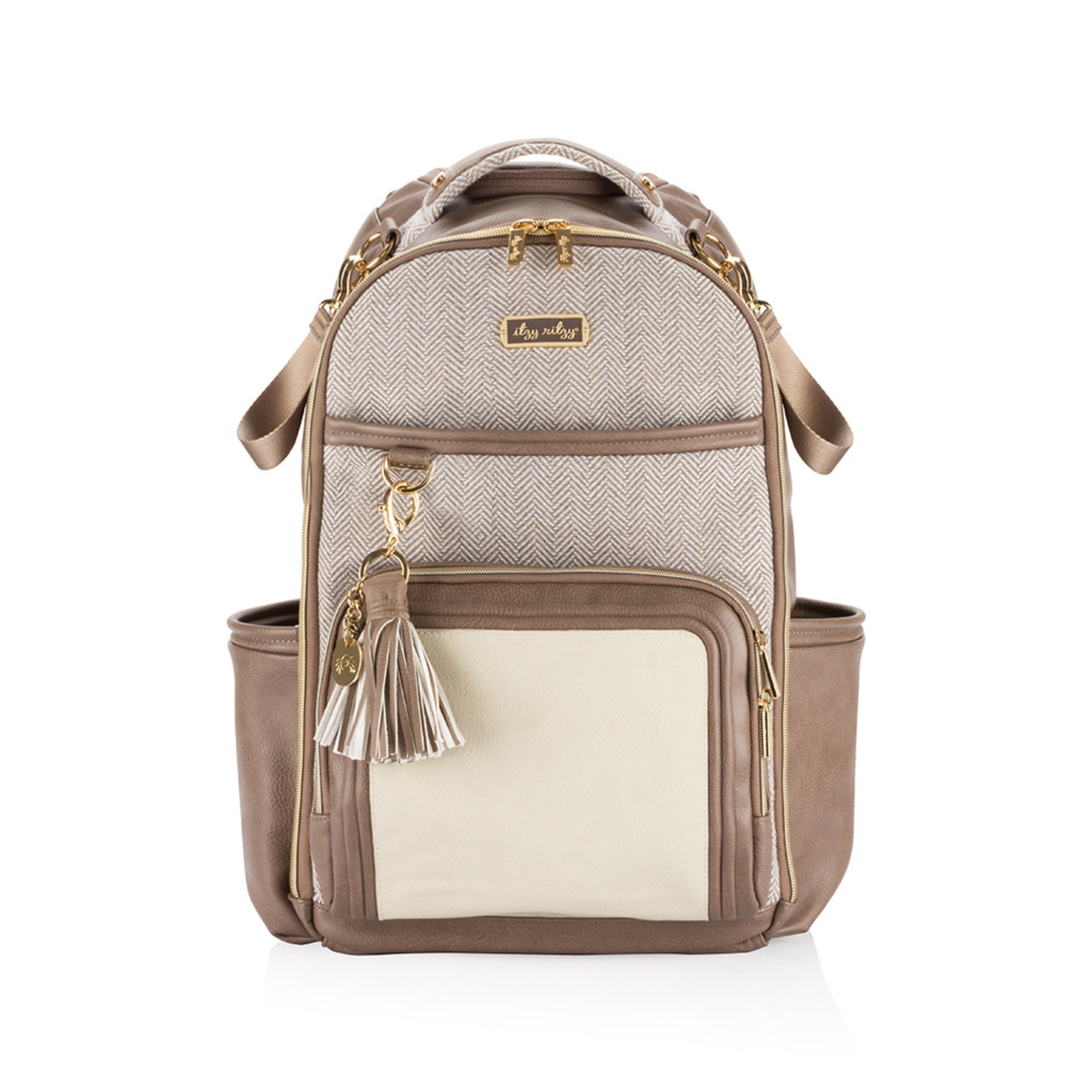  Itzy Ritzy Boss Plus Backpack - Vanilla Latte - Vanilla Latte - Bonton