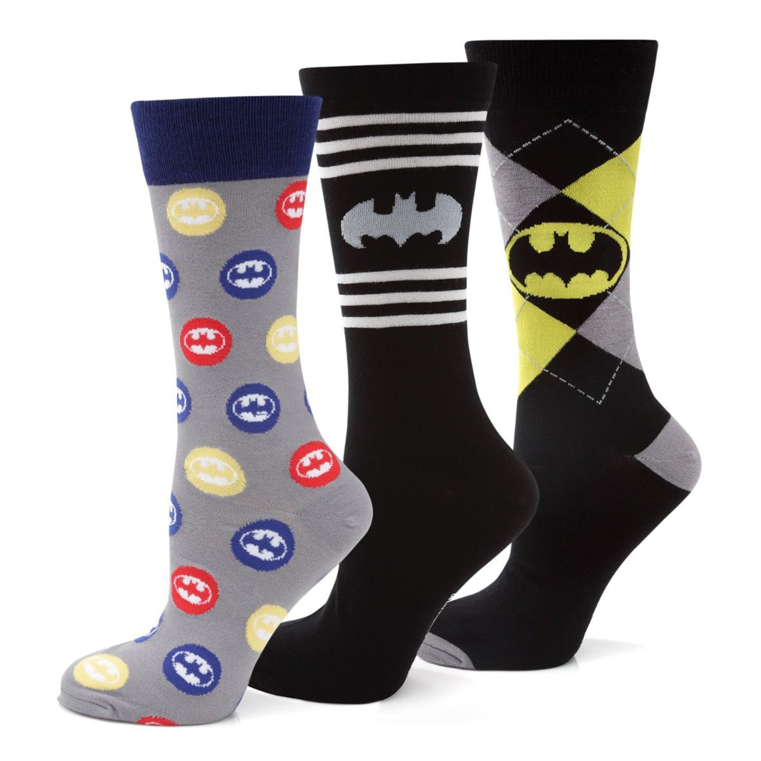  Cufflinks Batman 3 Pack Sock Gift Set - Default Title - Bonton