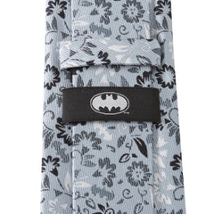 Batman Patterned Floral Blue Men's Tie