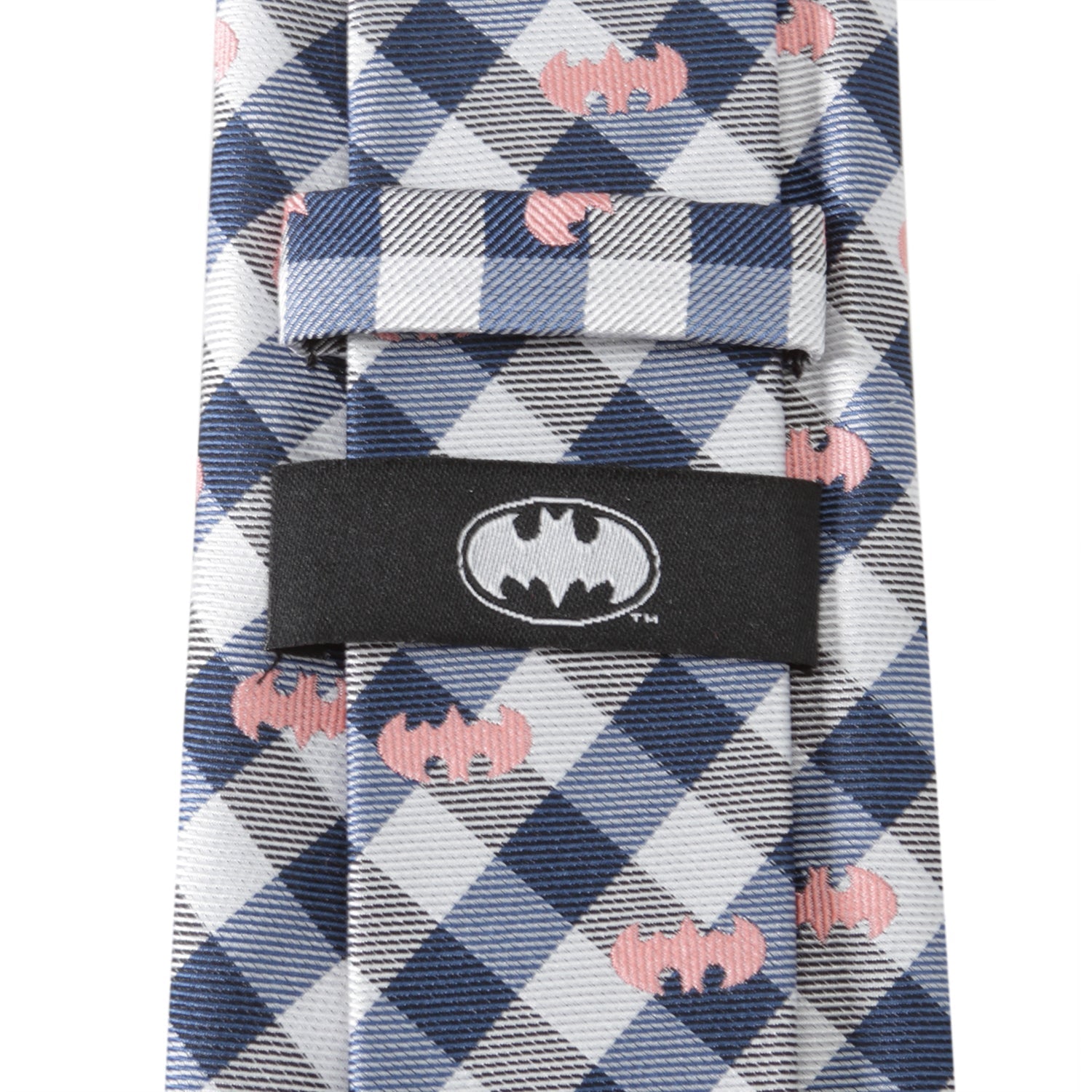  Cufflinks Batman Plaid Navy Men's Tie - Default Title - Bonton