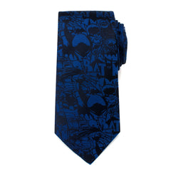 Blue Batman Comic Tie