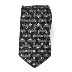 Batman Cross Black Silk Men's Tie