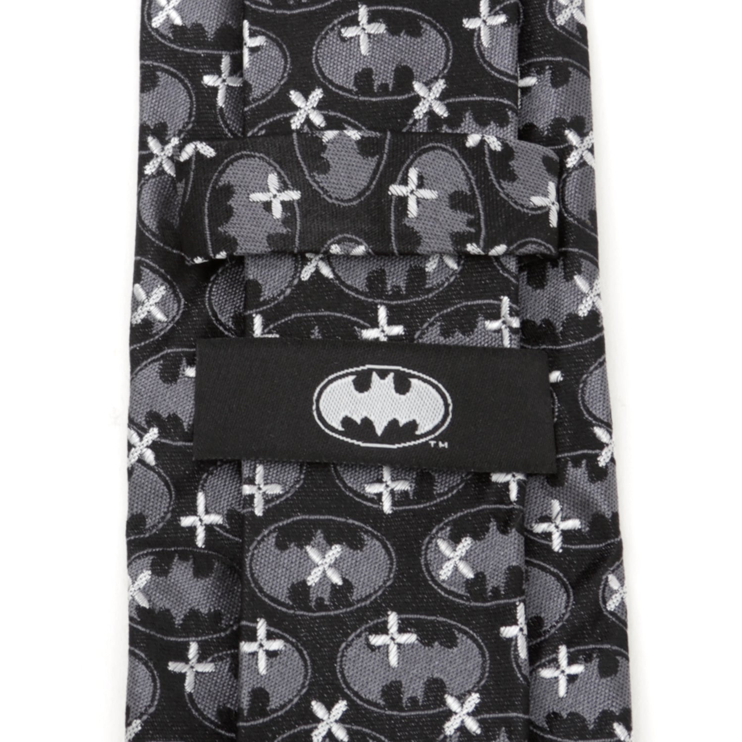  Cufflinks Batman Cross Black Silk Men's Tie - Default Title - Bonton